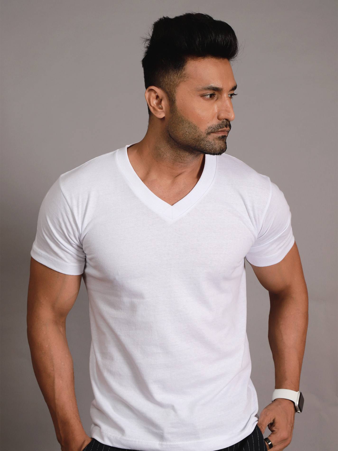 Casual V-Neck T-Shirt Style