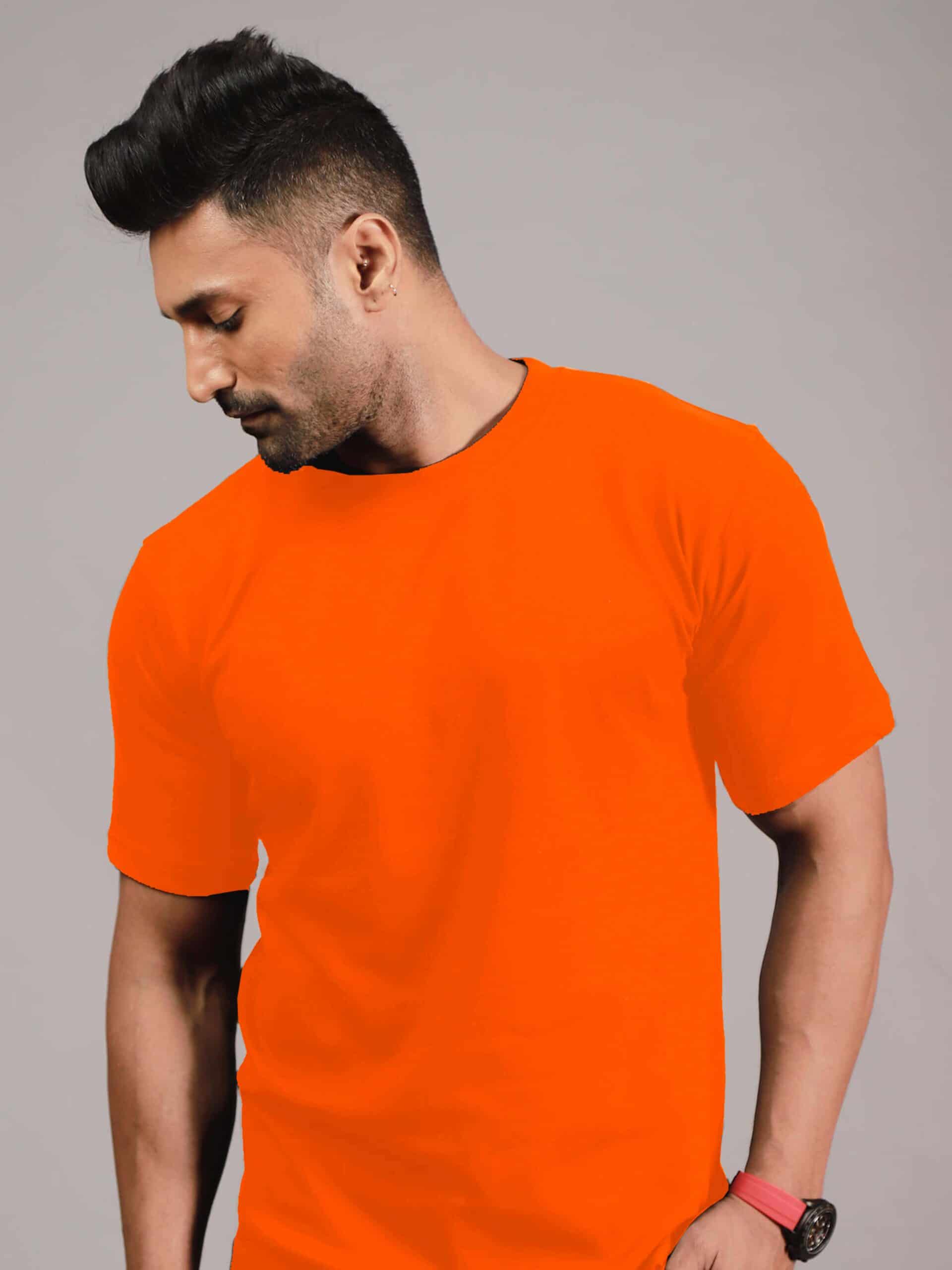 Neon Sleeve Round Neck T-Shirt - 1 Pc